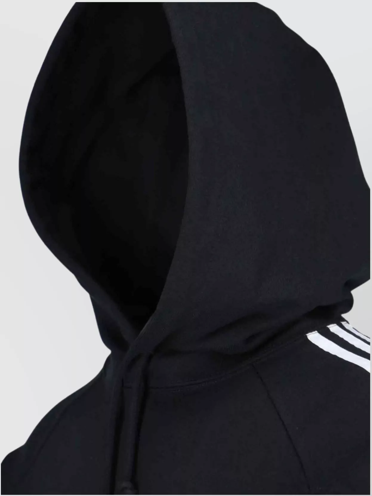 Y-3 Hooded Drawstring Sweatshirt With Ribbed Accents In Blue