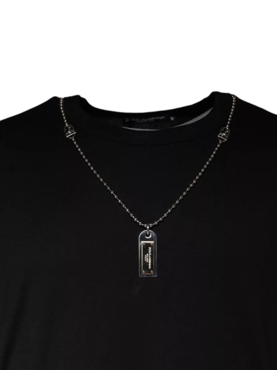 Dolce&Gabbana Cotton Necklace-Embellished T-Shirt