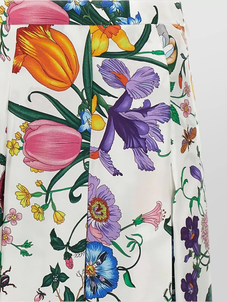 Gucci Silk Pleated Midi Skirt