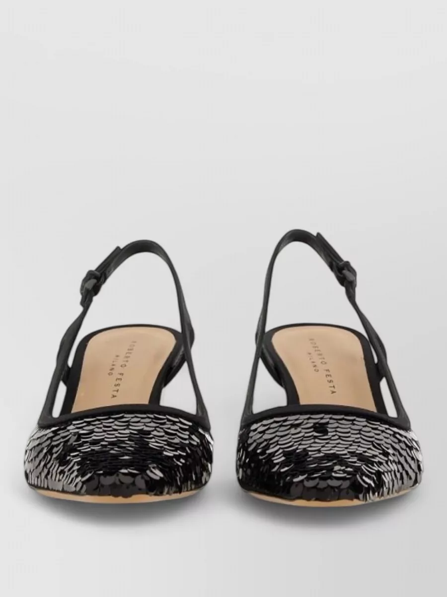 Roberto Festa silk slingback pumps