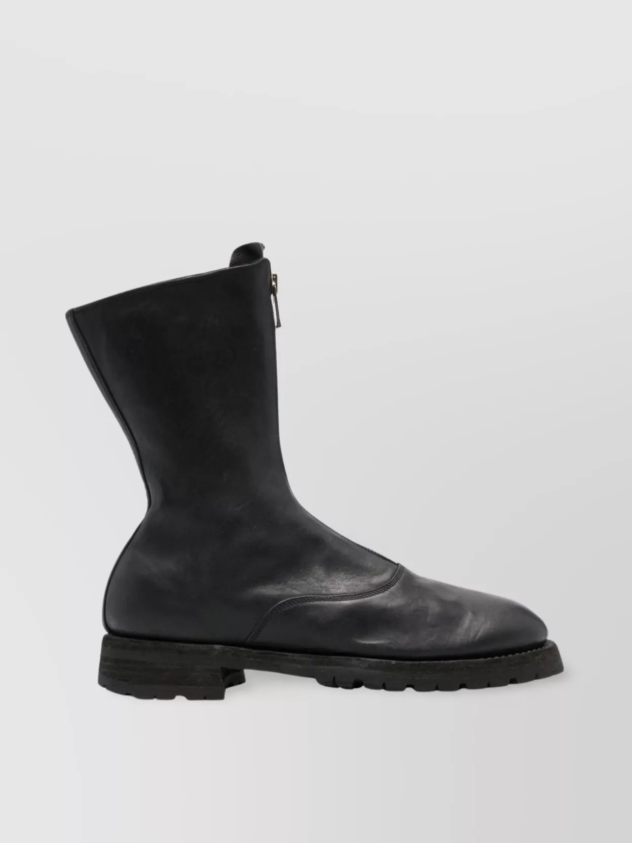 Guidi Chunky Sole Mid-Calf Round Toe Boots