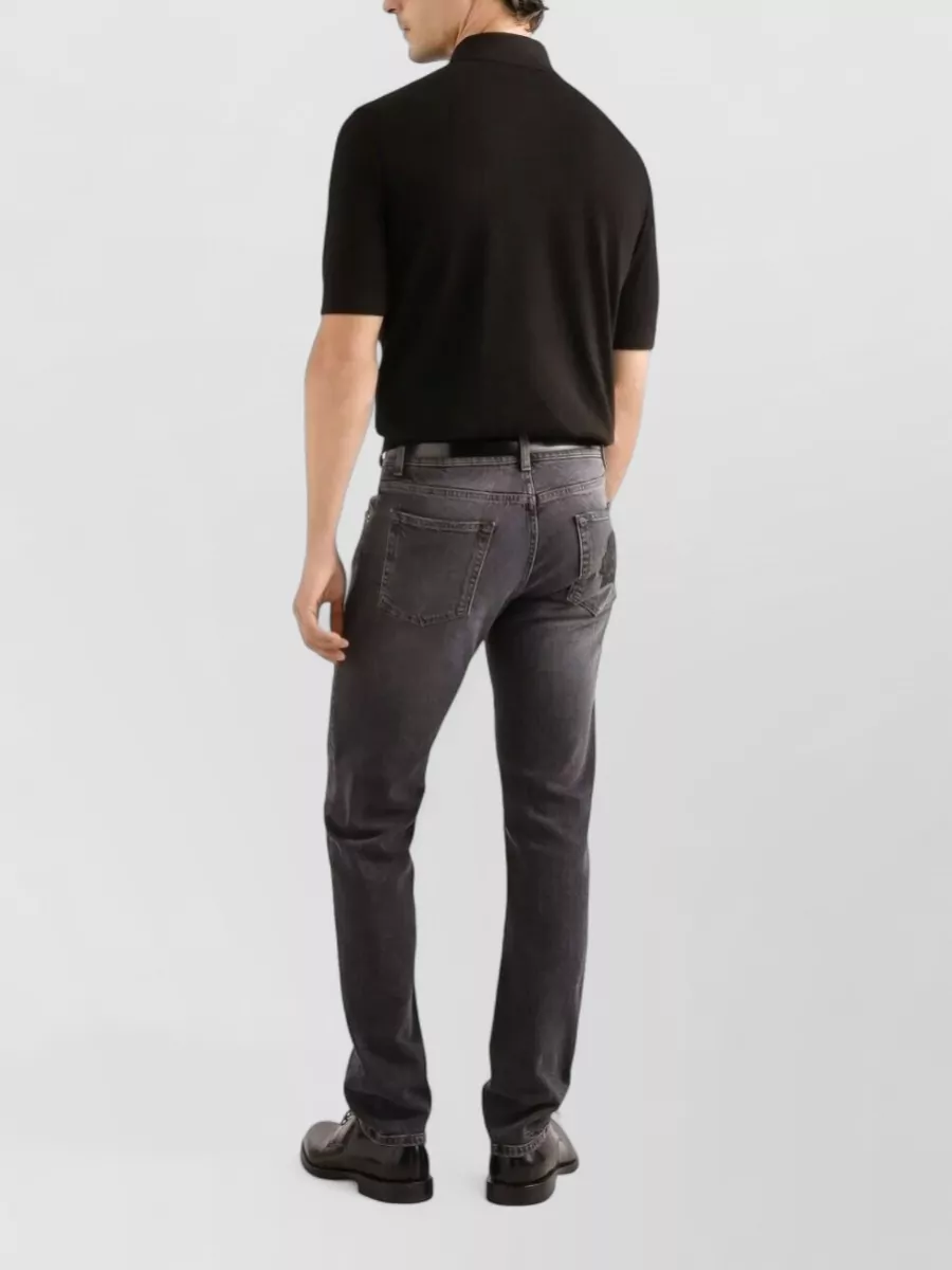 Dolce&Gabbana Cotton Shirt Polo Collar Ribbed Hem