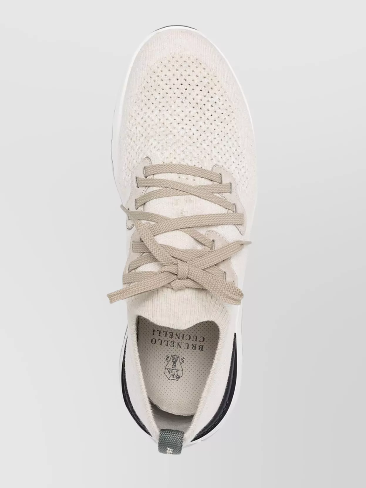 Brunello Cucinelli Ivory Chiné Knit Runners In Neutral