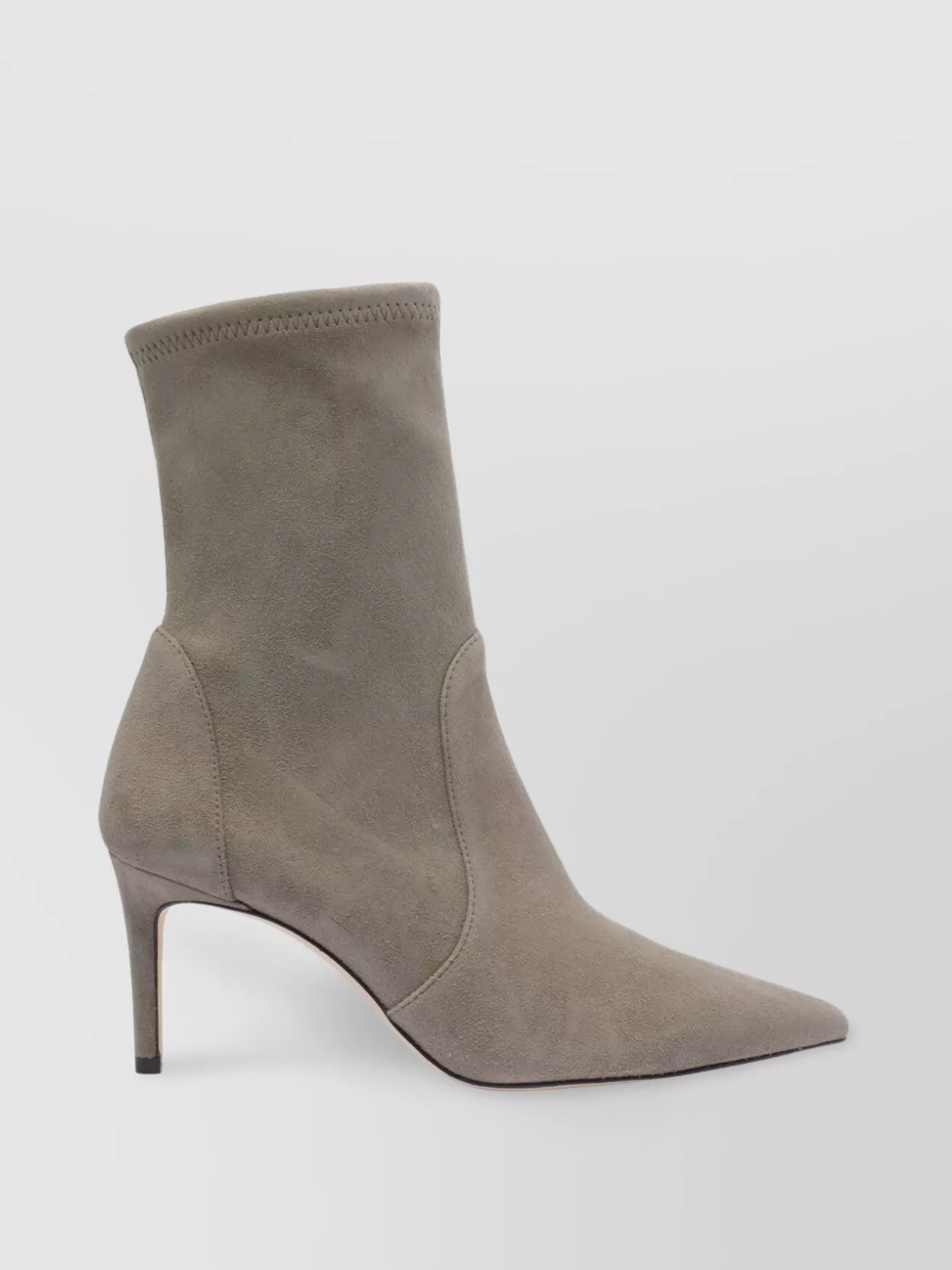 Stuart Weitzman Smokey Taupe Suede Stiletto Ankle Boots