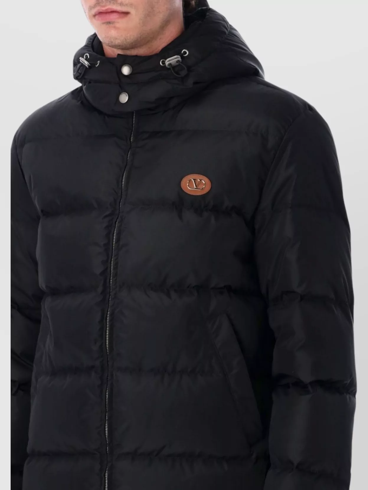 Valentino Garavani Hooded Quilted Down Jacket Side Pockets