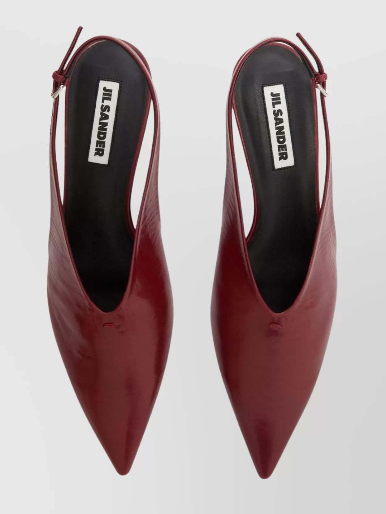 Jil Sander Pointed Toe Leather Slingback Pumps