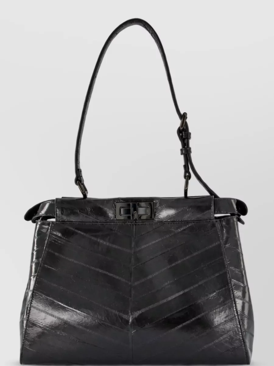 Fendi peekaboo medium leather shoulder bag