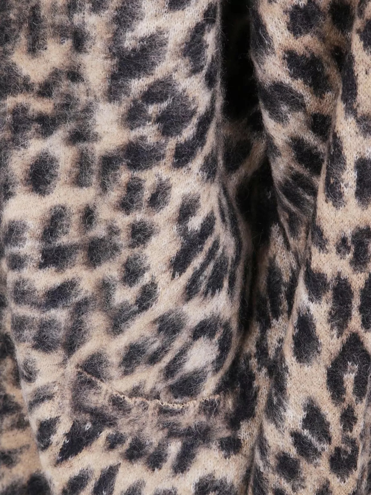 Laneus Men's Cardigan Leopard Pattern