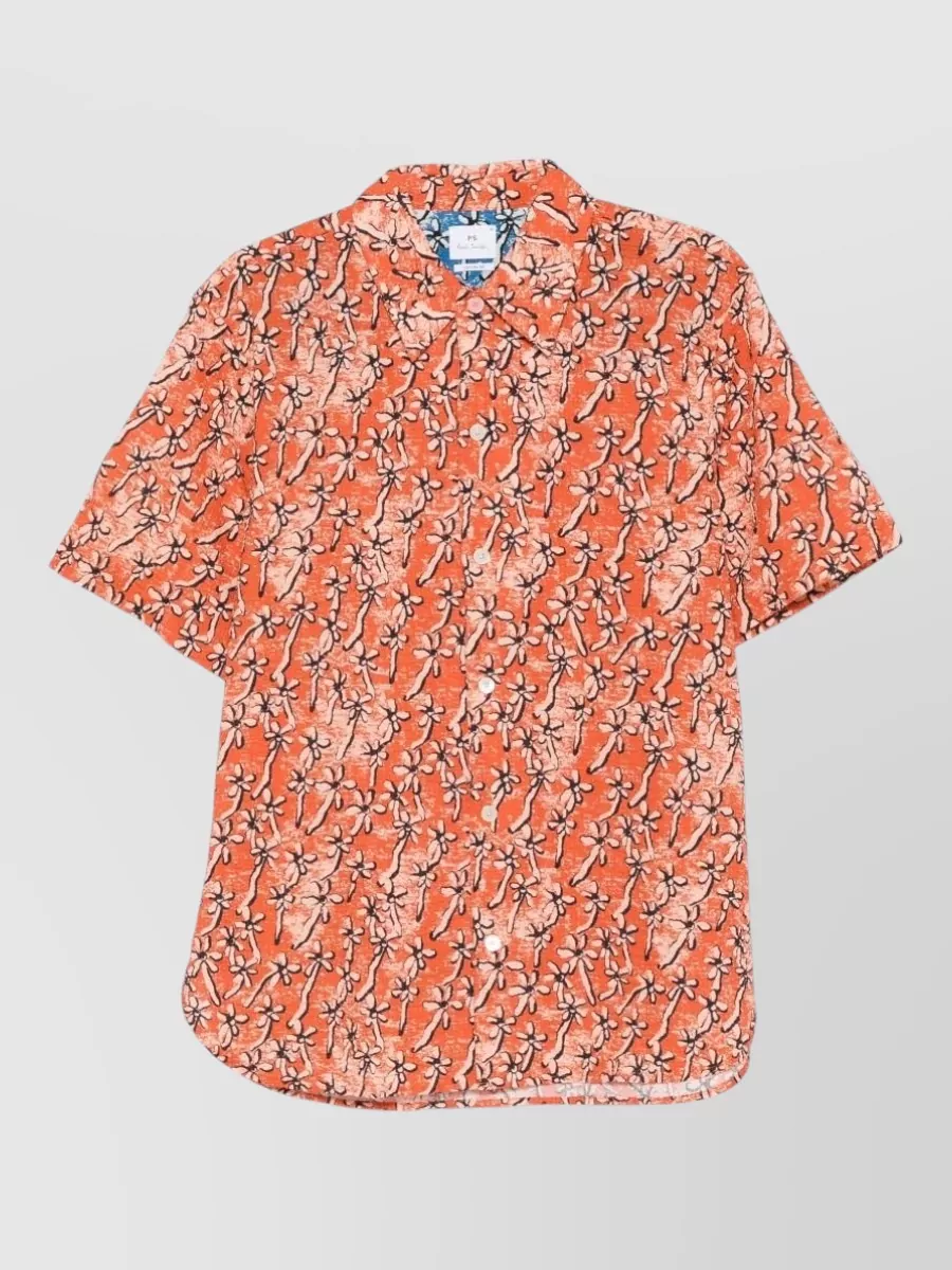 Paul Smith floral print short sleeve cotton shirt