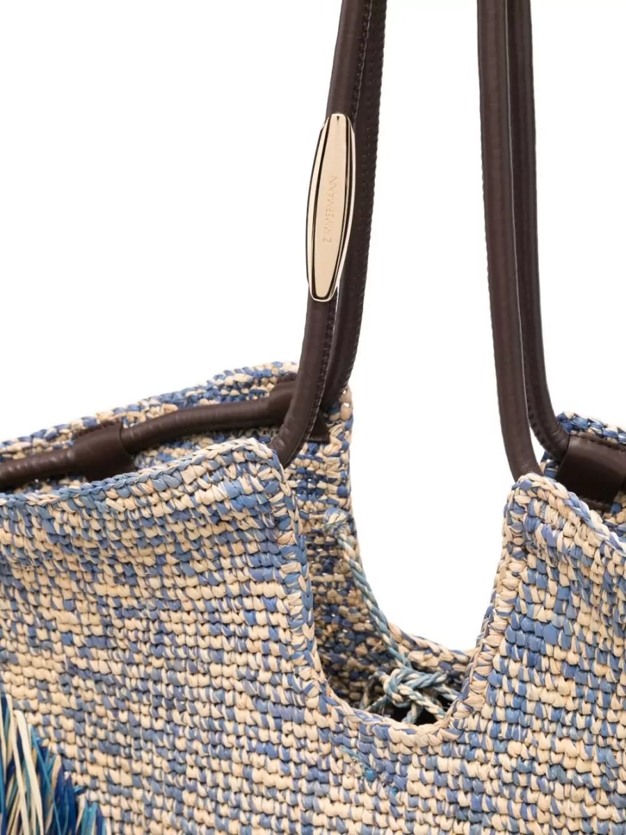 Zimmermann Raffia Fringed Medium Tote Bag