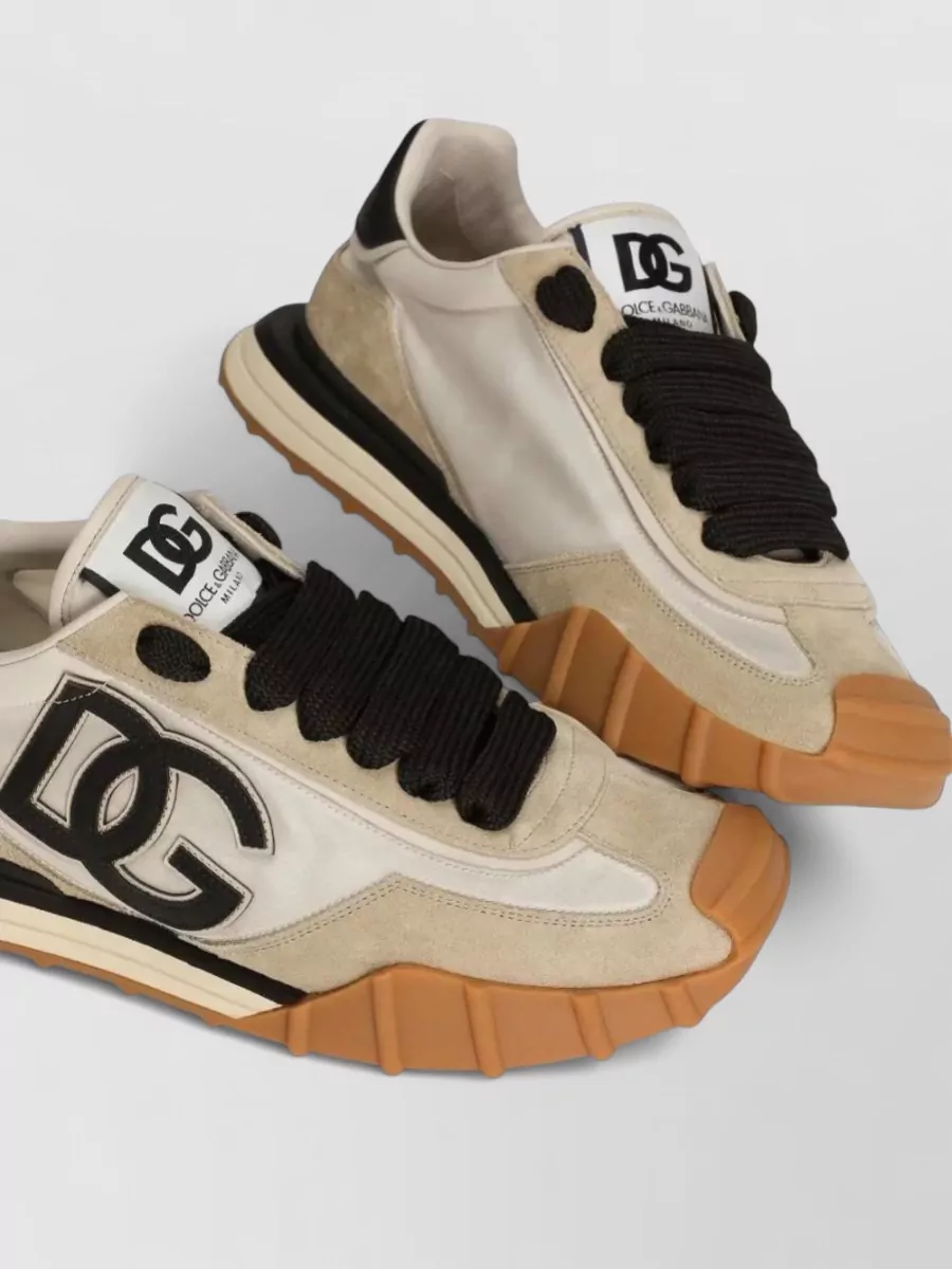 Dolce&Gabbana Leather Logo-Appliqué Low-Top Sneakers