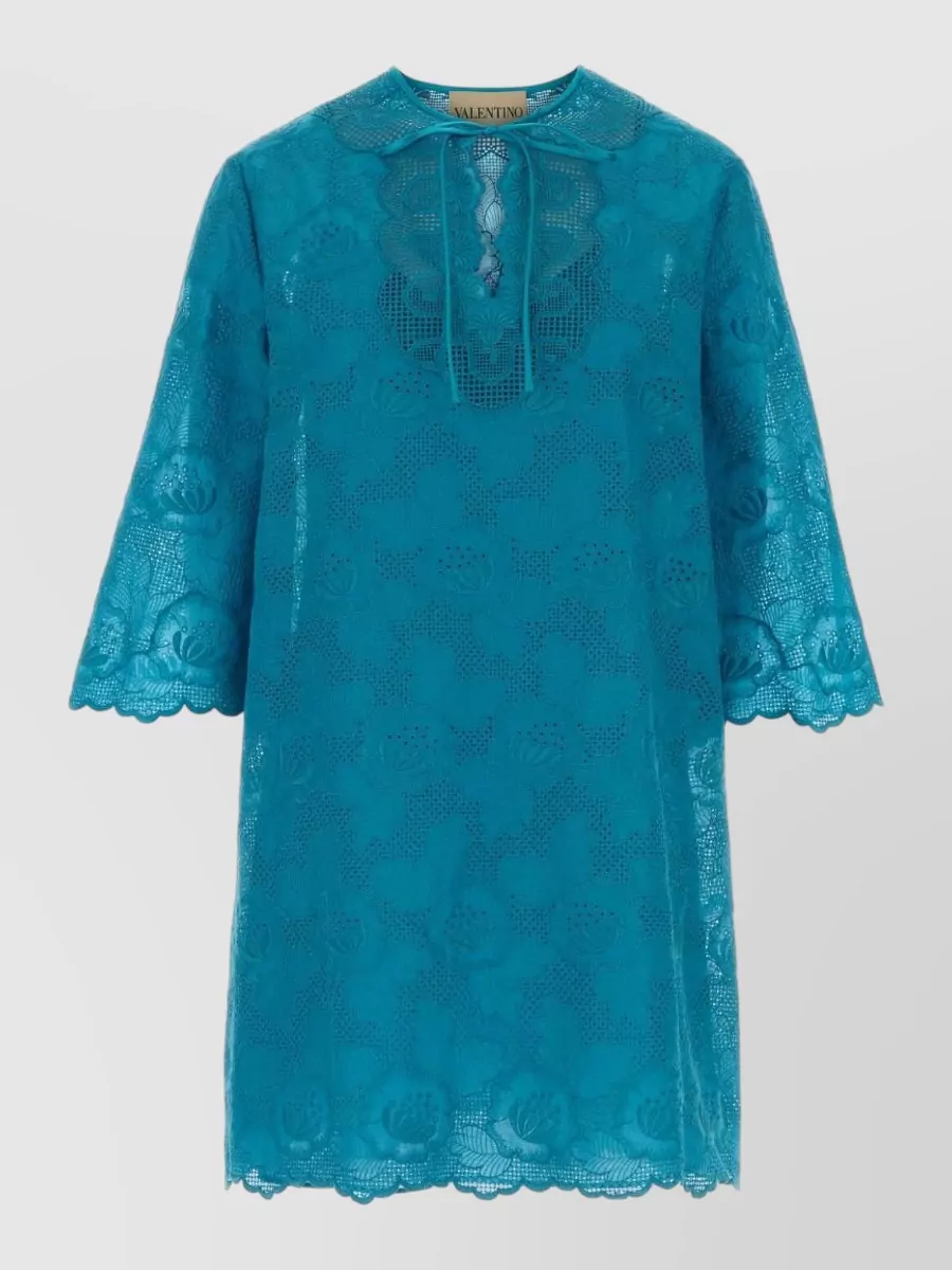 Valentino Garavani cotton broderie anglaise mini dress