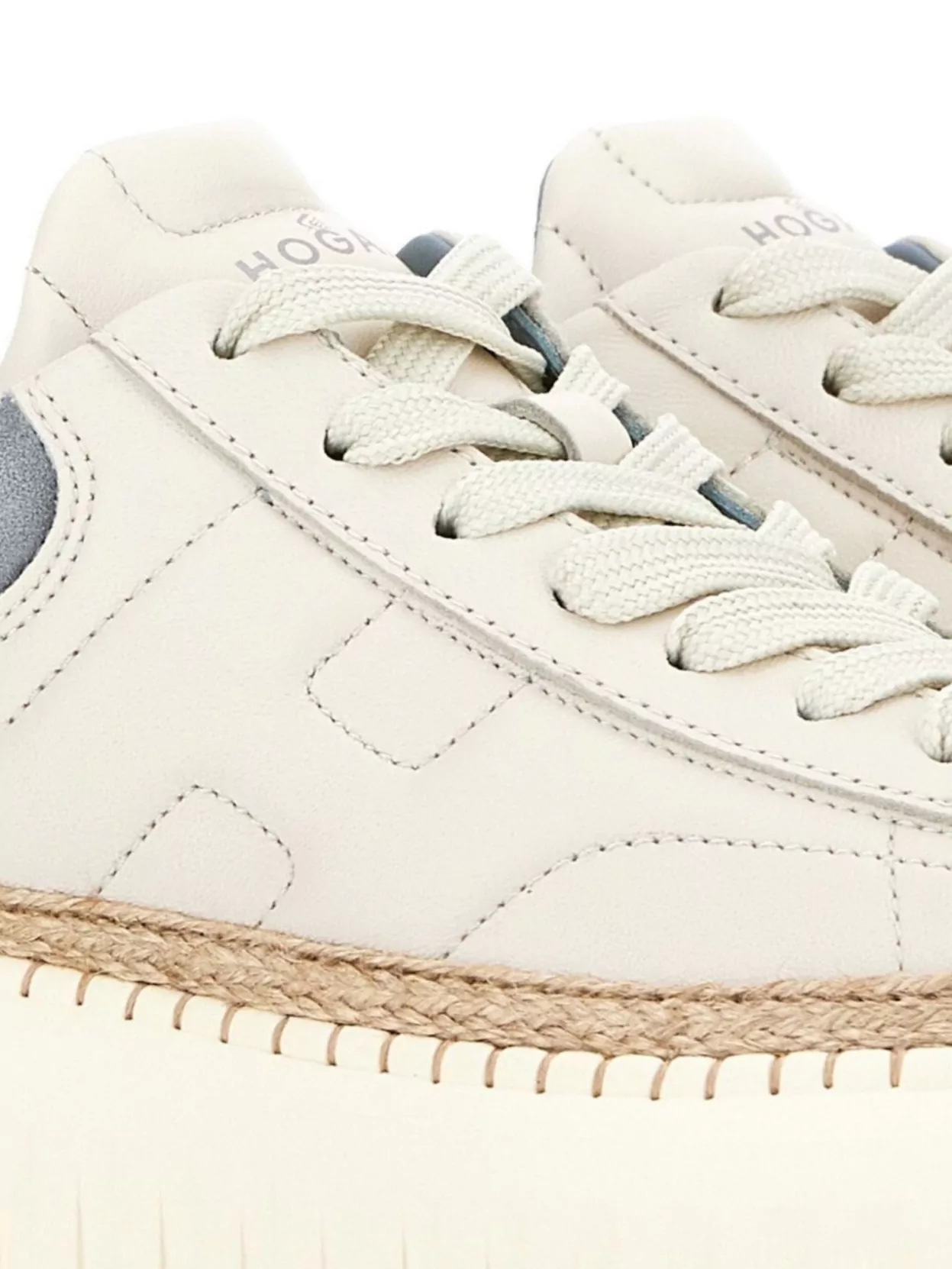 Hogan Leather Sneakers With H-Stripes And Chunky Sole