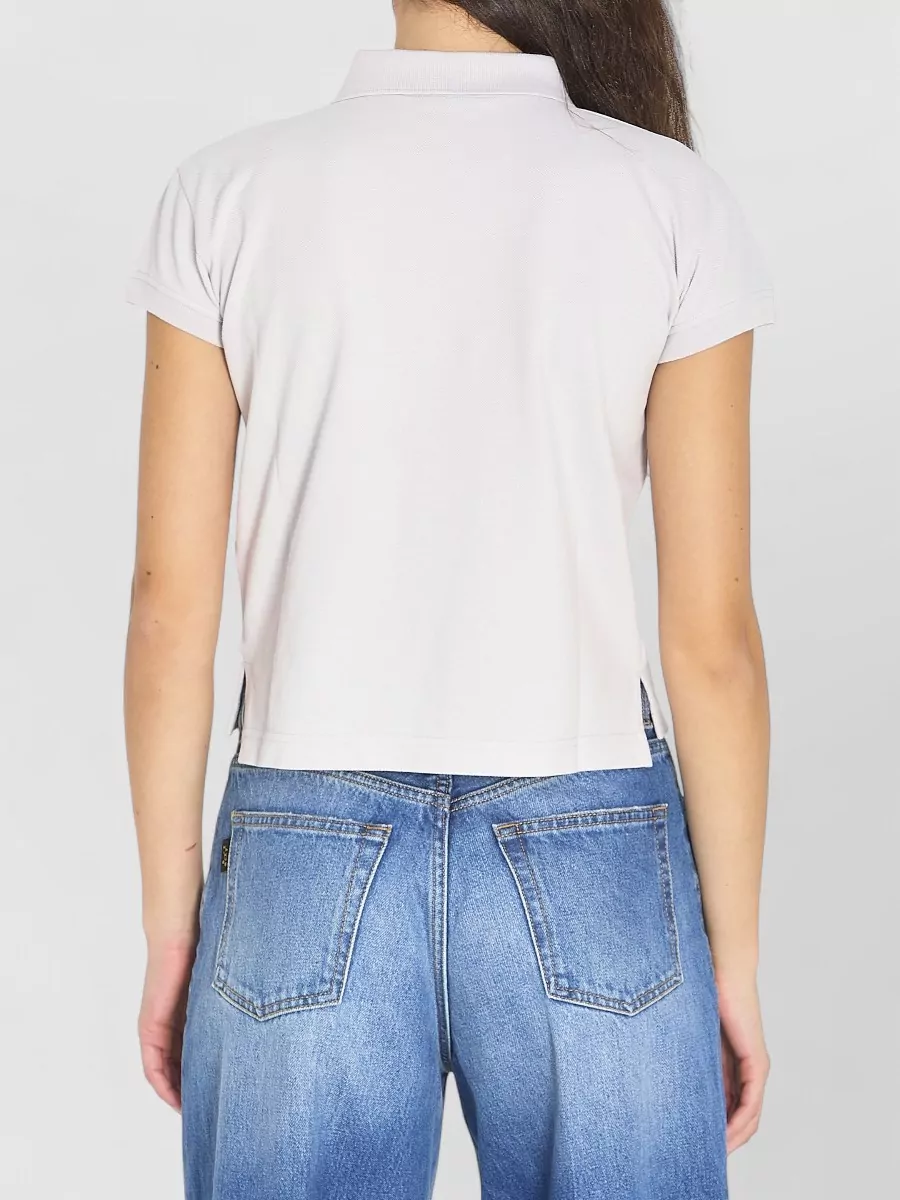 Balenciaga Cotton Cropped Short-Sleeve Polo Shirt