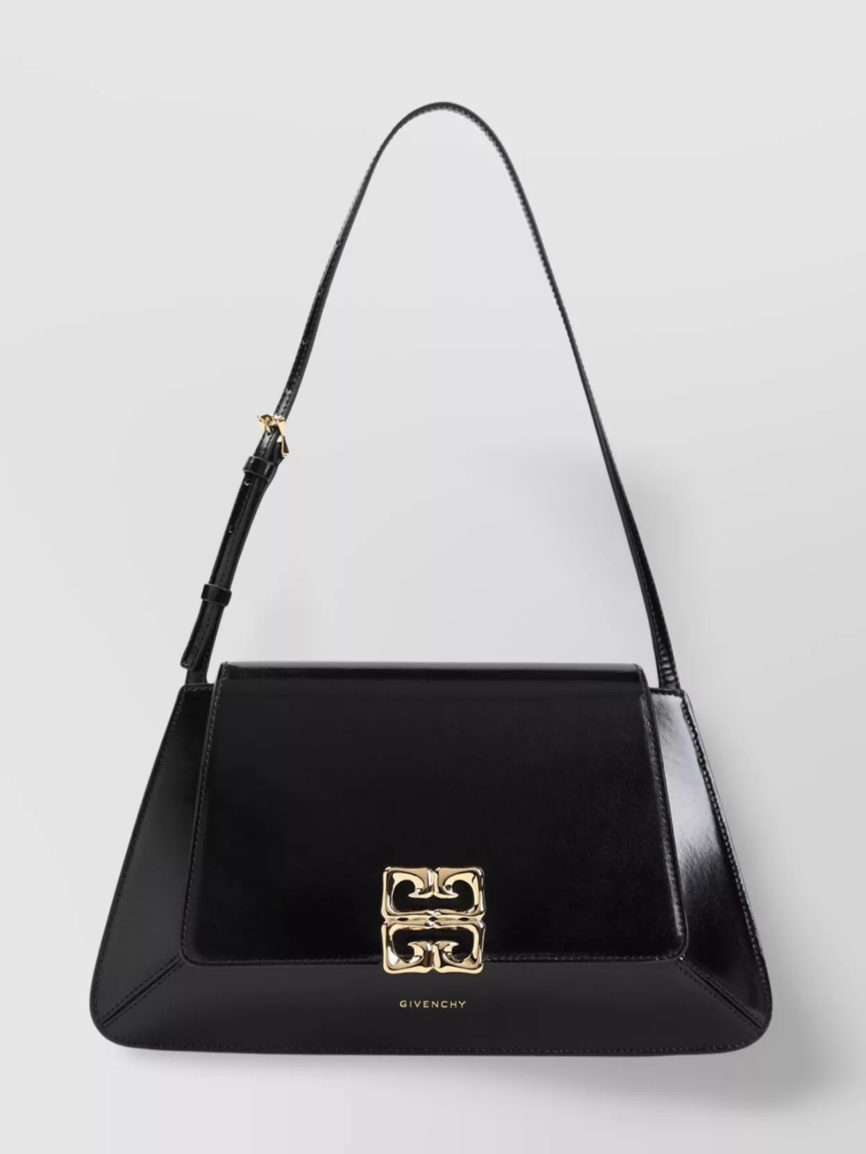 Givenchy Liquid Shoulder Bag Hardware Structured Shape In Black