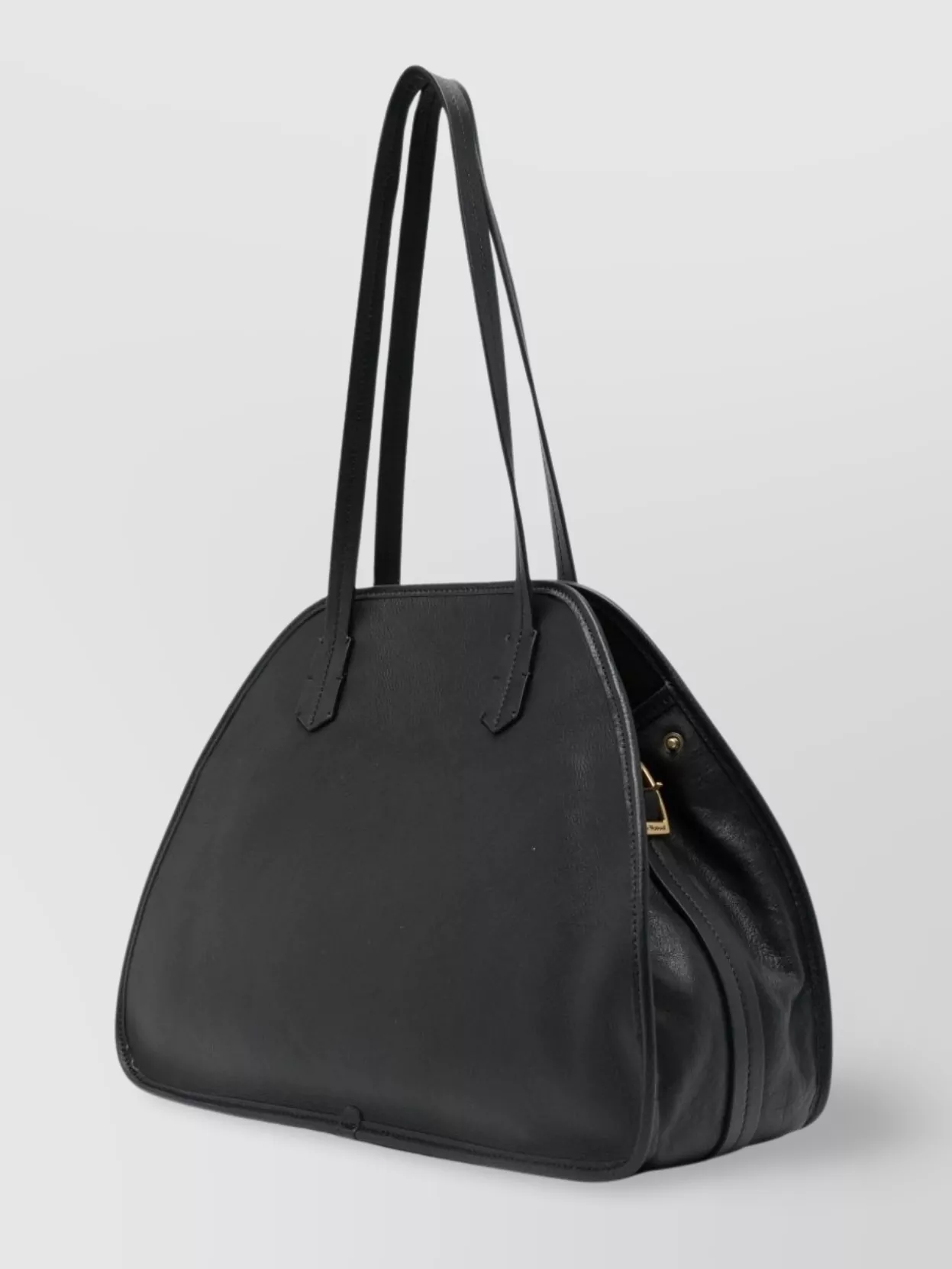 Vivienne Westwood Buckle Leather Shoulder Bag With Curved Silhouette