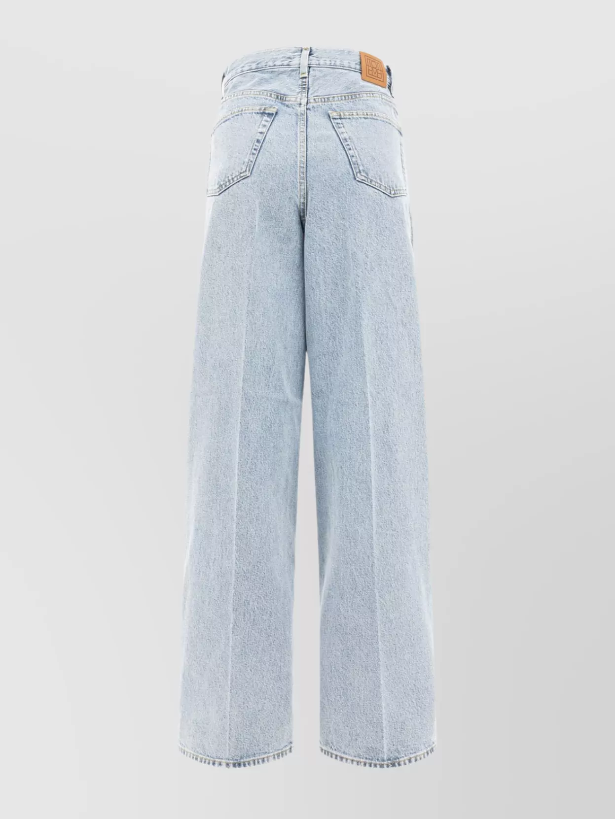 Totême Relaxed Fit Wide Leg Denim Trousers In Blue
