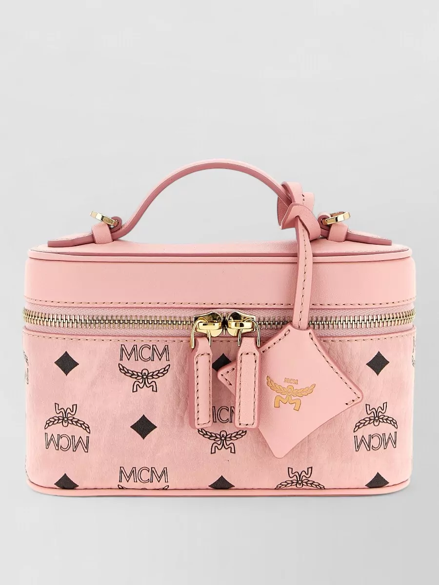 Mcm aren printed canvas cross-body bag
