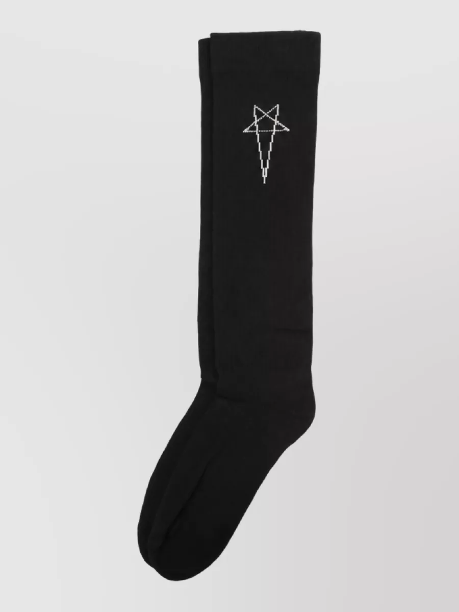Rick Owens Drkshdw ribbed knee-high socks
