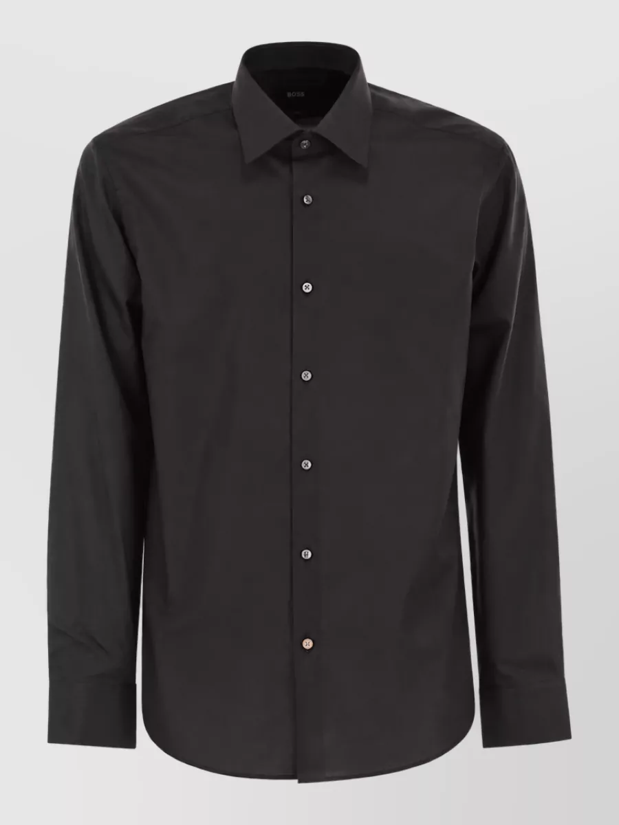 Boss regular-fit cotton poplin shirt