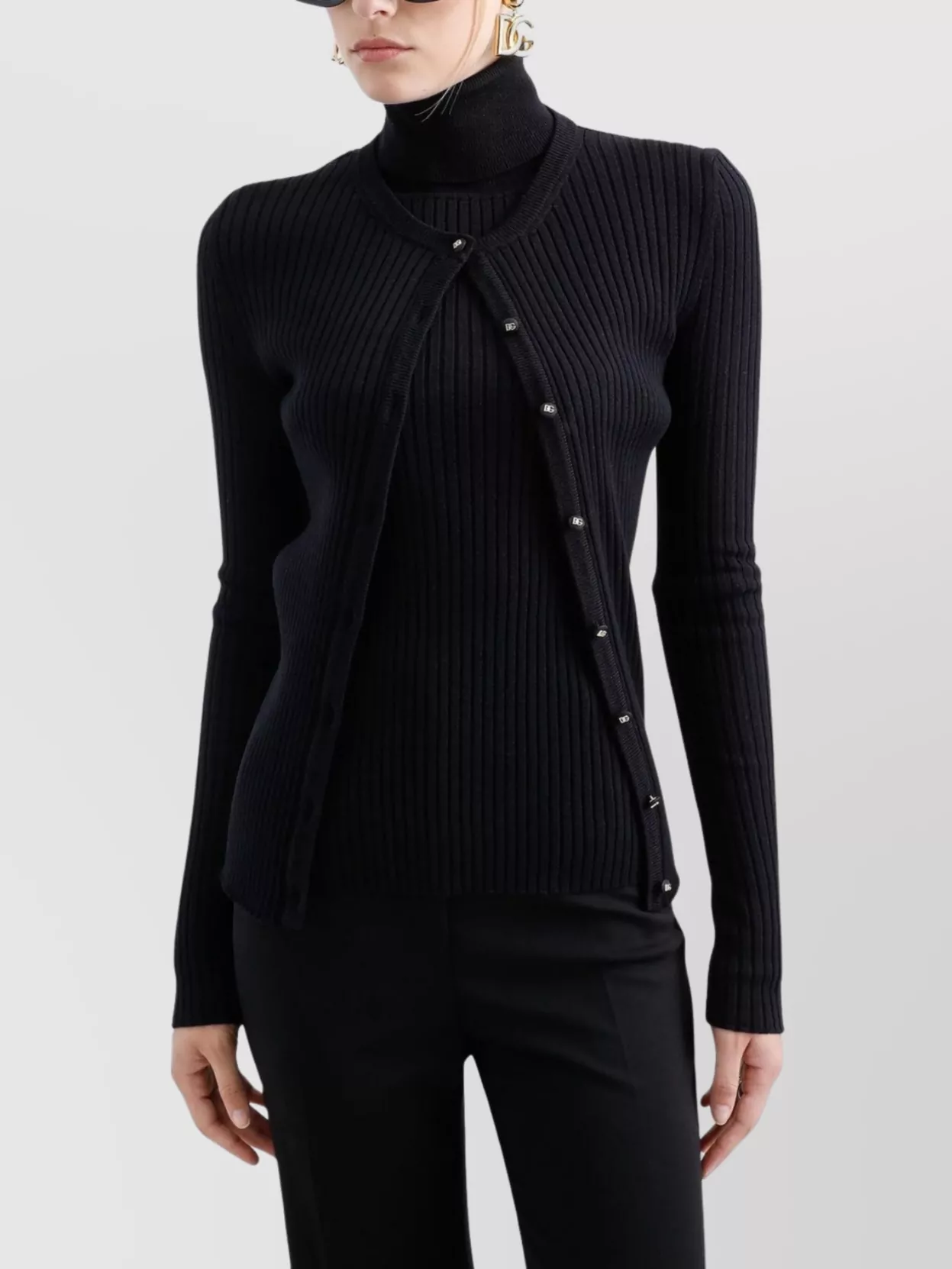 Dolce&Gabbana Ribbed Knit Buttoned Cardigan