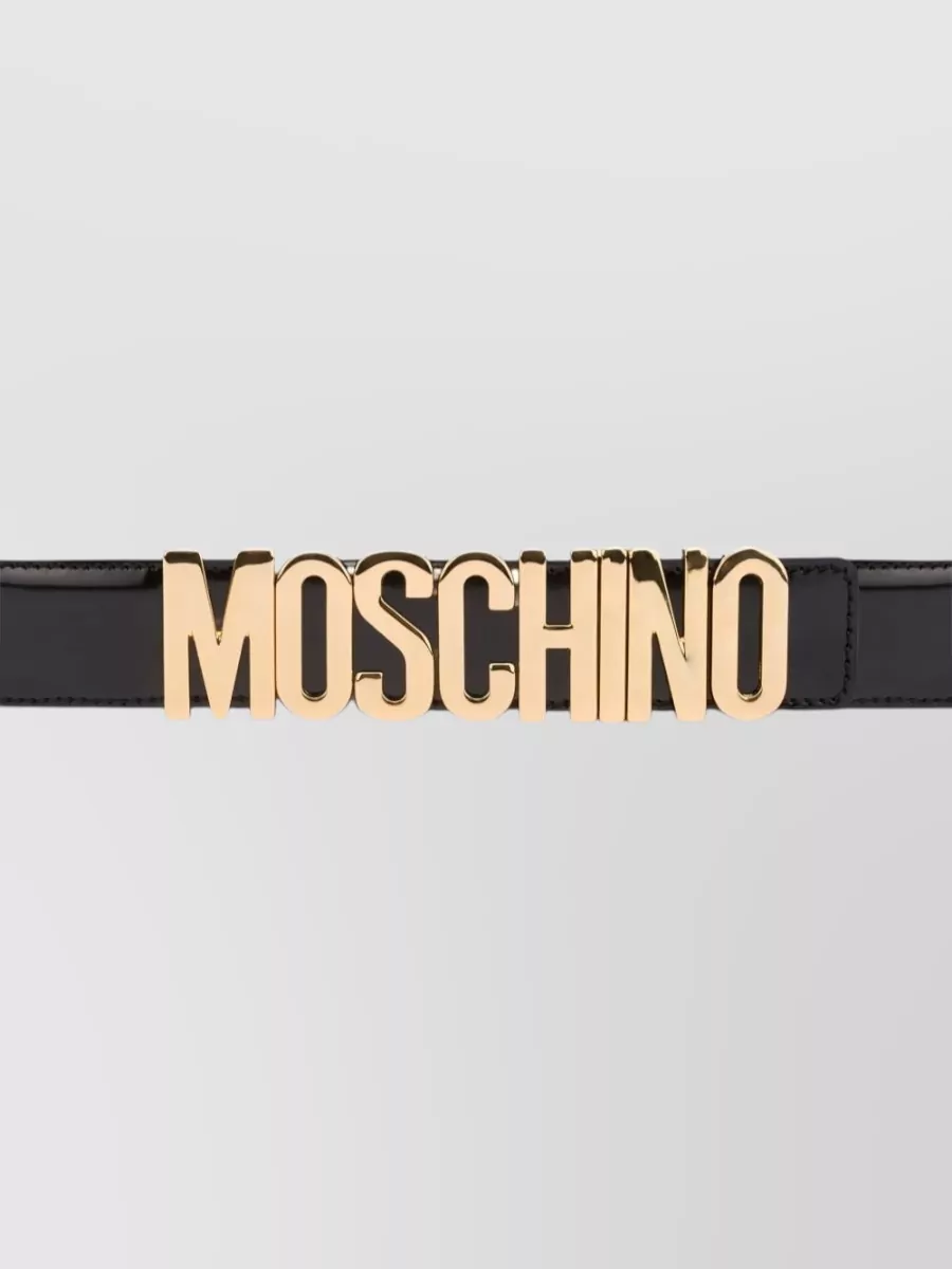 Moschino Leather Logo Belt