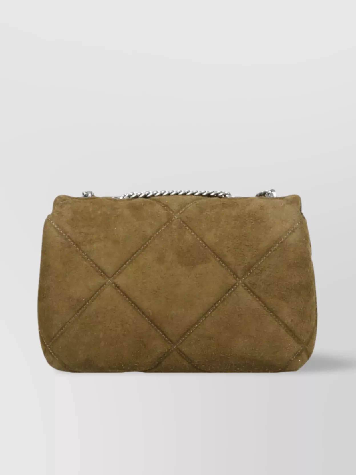 Tory Burch Small Quilted Suede Shoulder Bag With Chain Strap