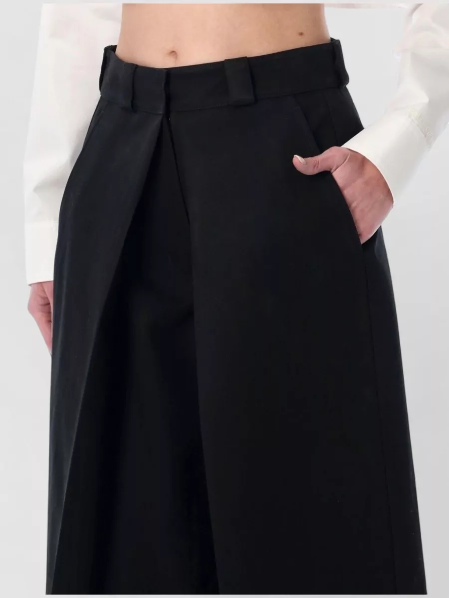 Balenciaga High-Rise Pleated Wide-Leg Trousers