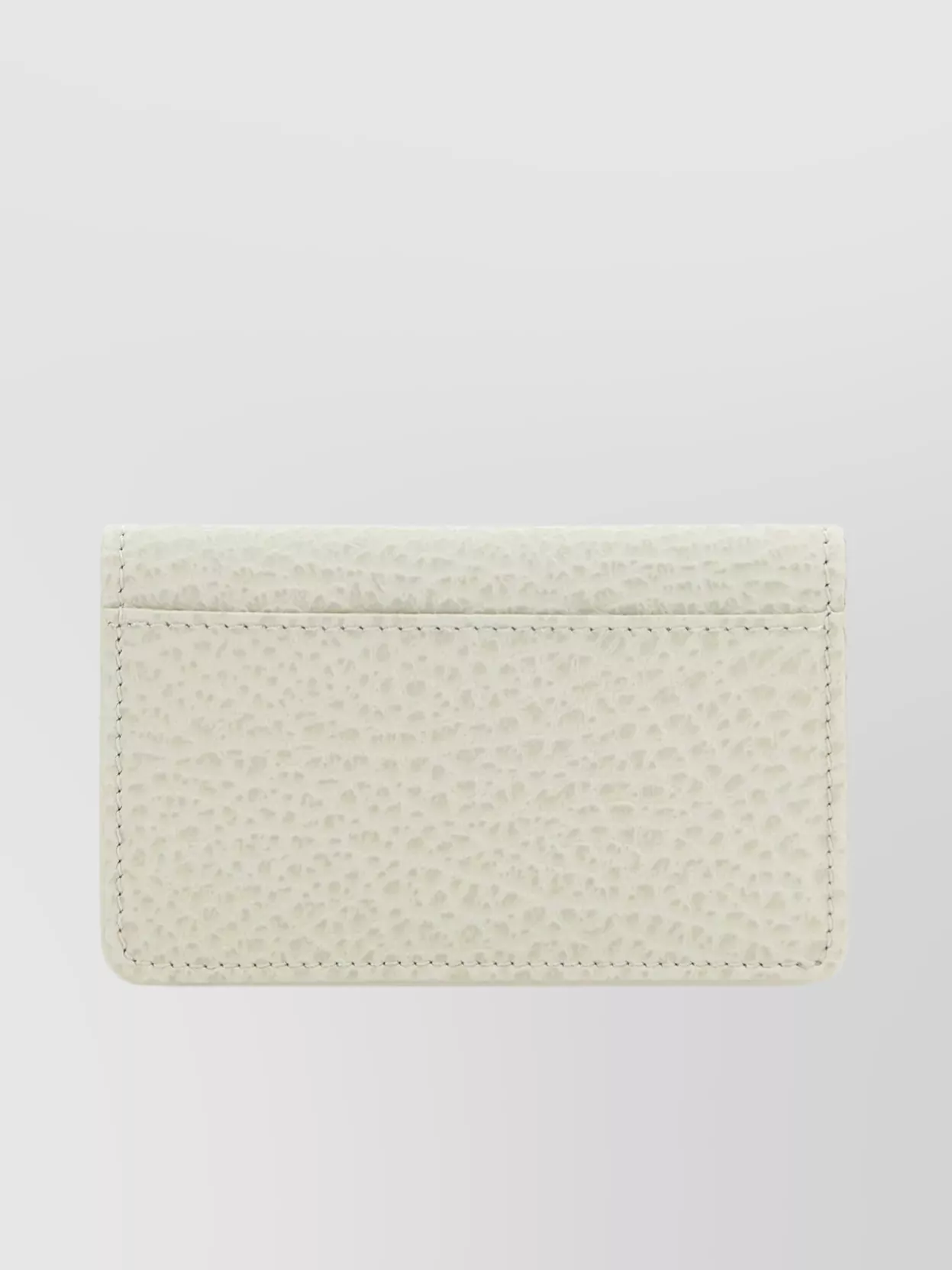 Shop Maison Margiela Textured Leather Coin Pouch In White