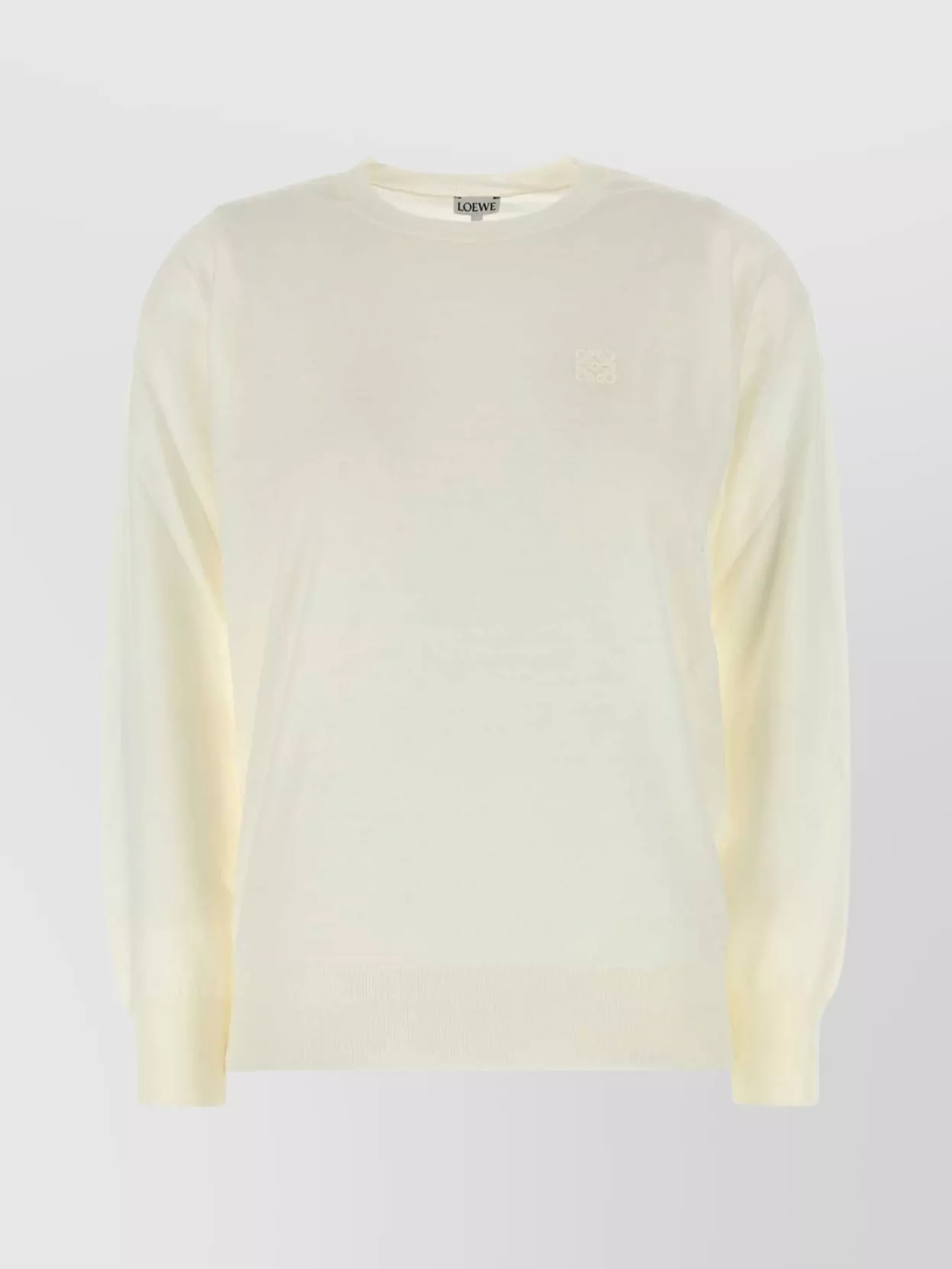 Loewe Wool Crew Neck Sweater In Neutral