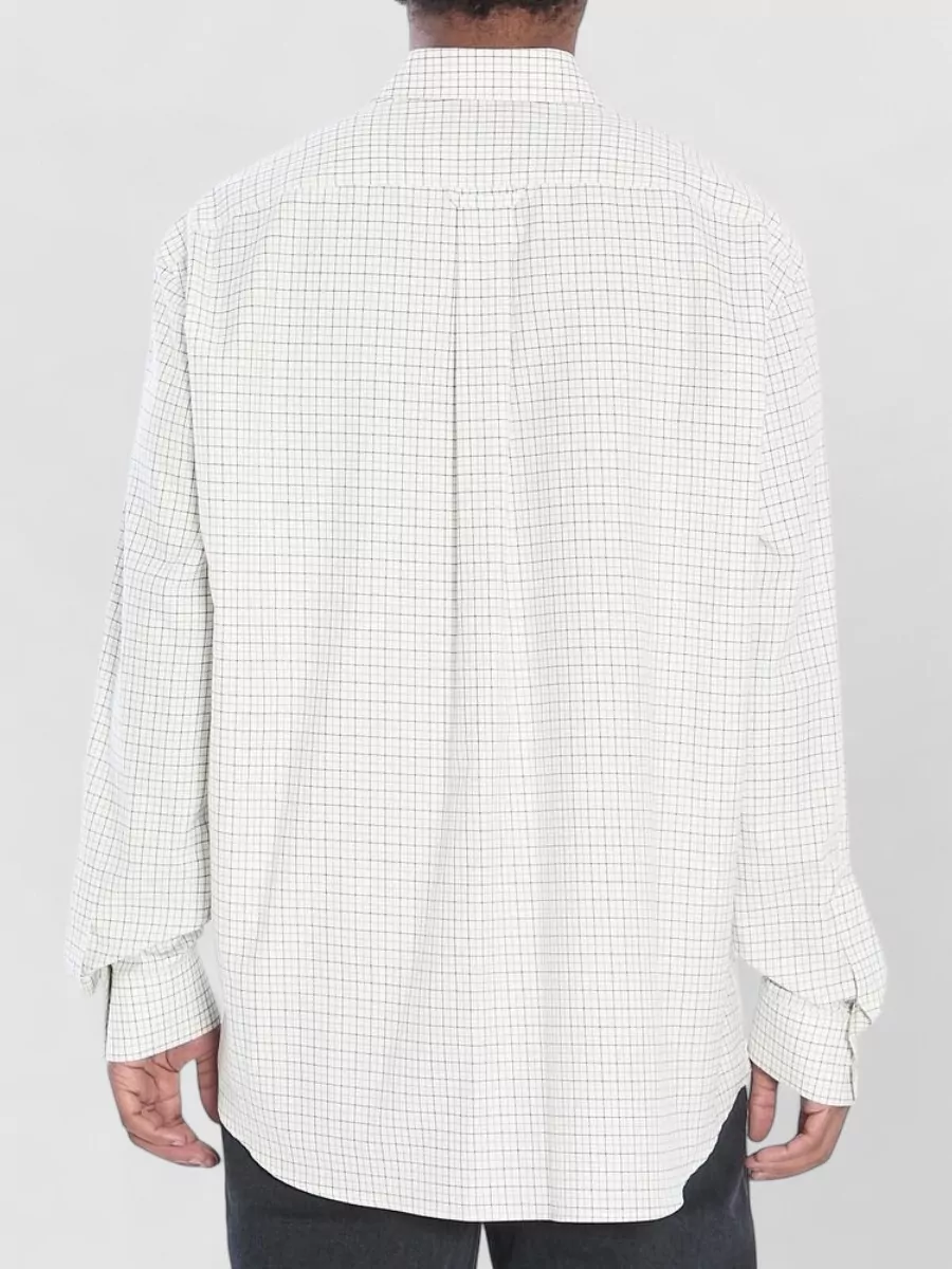 Celine Checked Cotton Regular-Fit Long-Sleeve Shirt