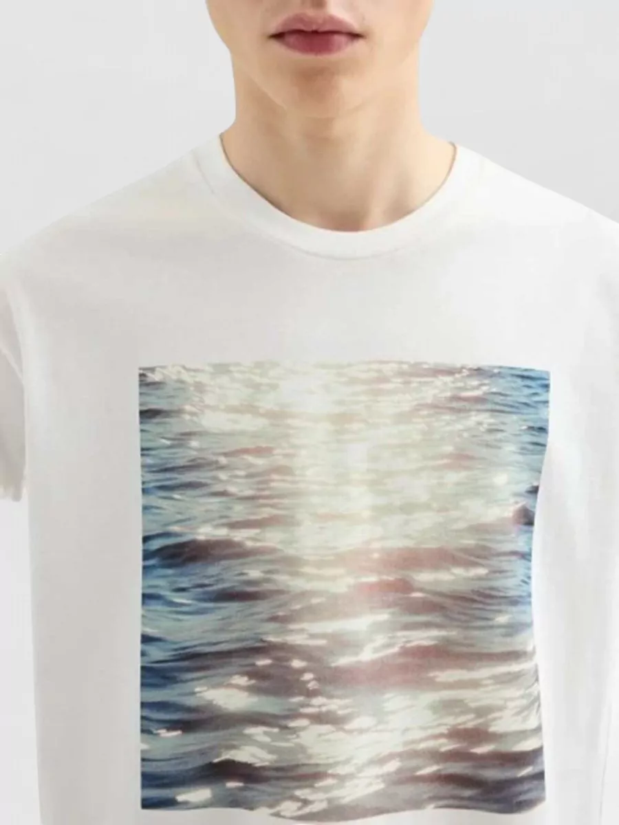 Jil Sander Crew Neck Graphic Print Relaxed T Shirt