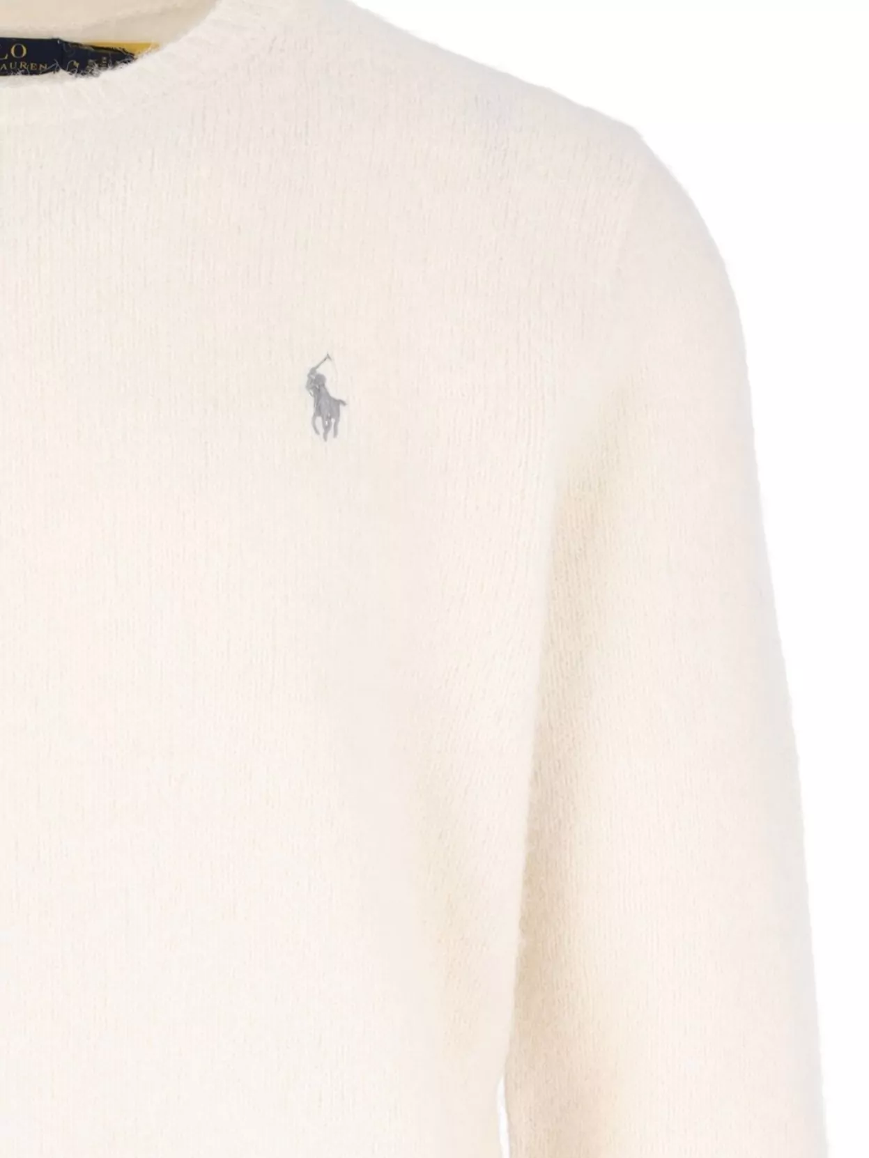 Polo Ralph Lauren Soft Texture Crewneck Sweater With Ribbed Cuffs And Hem