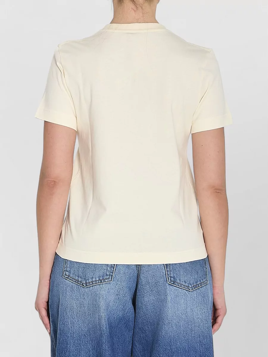 Jacquemus Crew Neck Stretch Cotton Slim T Shirt
