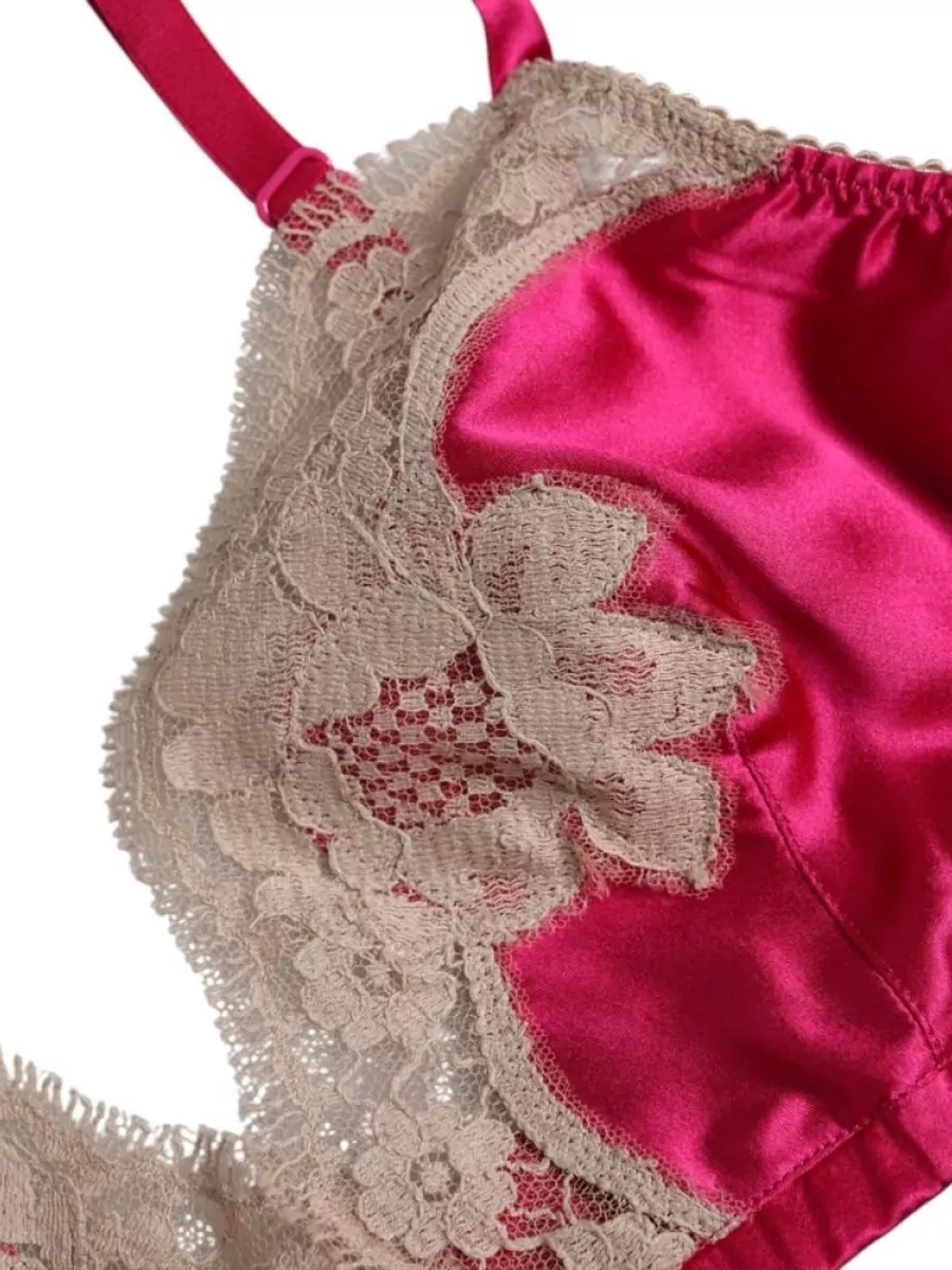 Dolce&Gabbana Silk Floral Lace Bra