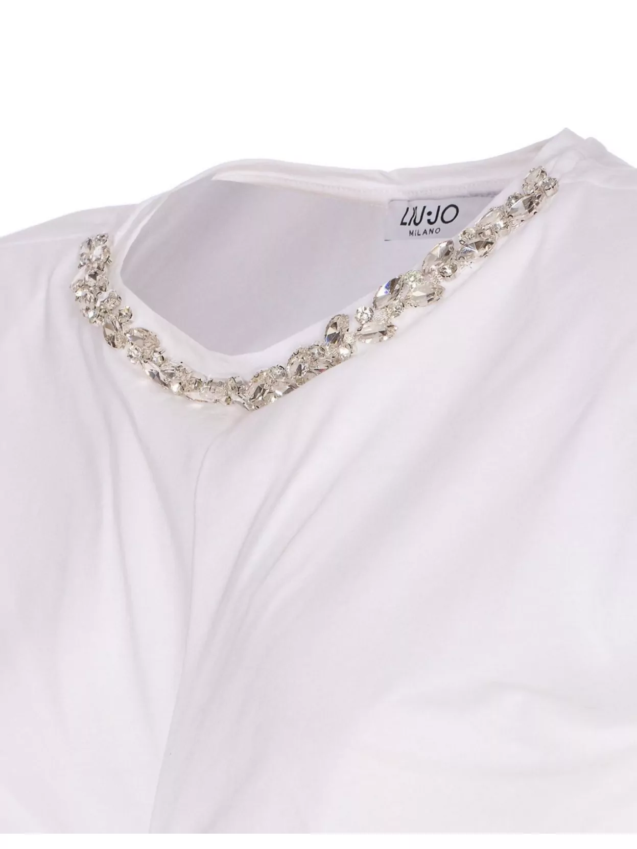 Liu Jo Cap Sleeve Embellished Crewneck Top