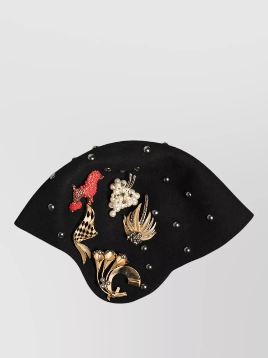 Dolce&Gabbana Embellished Wool Beret