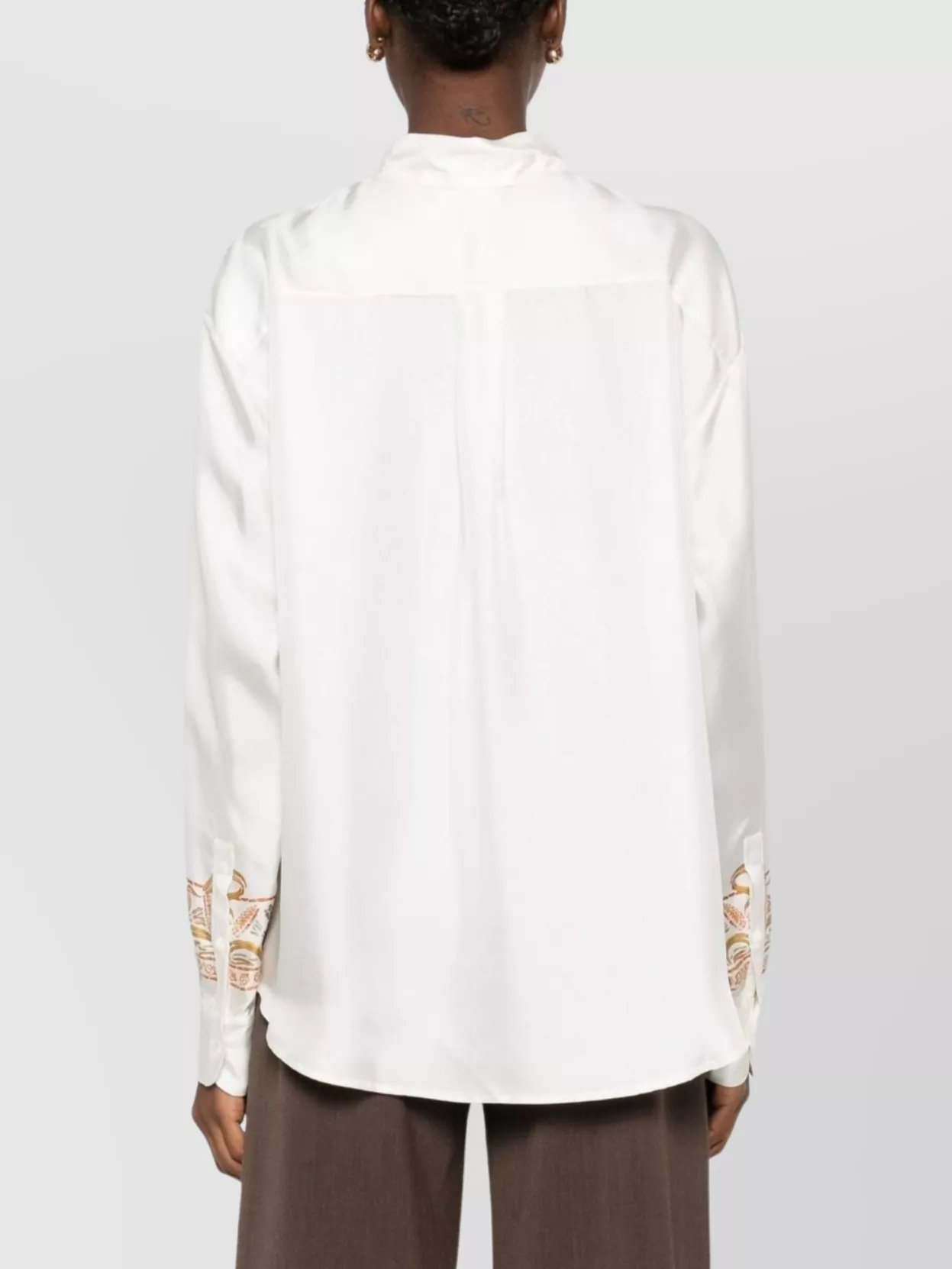 Pierre Louise Mascia Silk Shirt With Embroidered Paisley Print
