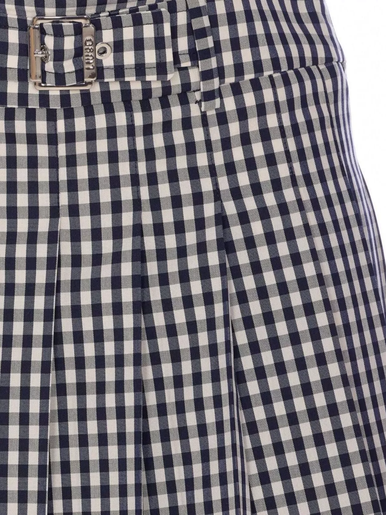 LIU •JO SKIRT WITH BELT LOOPS AND CHECK MOTIF