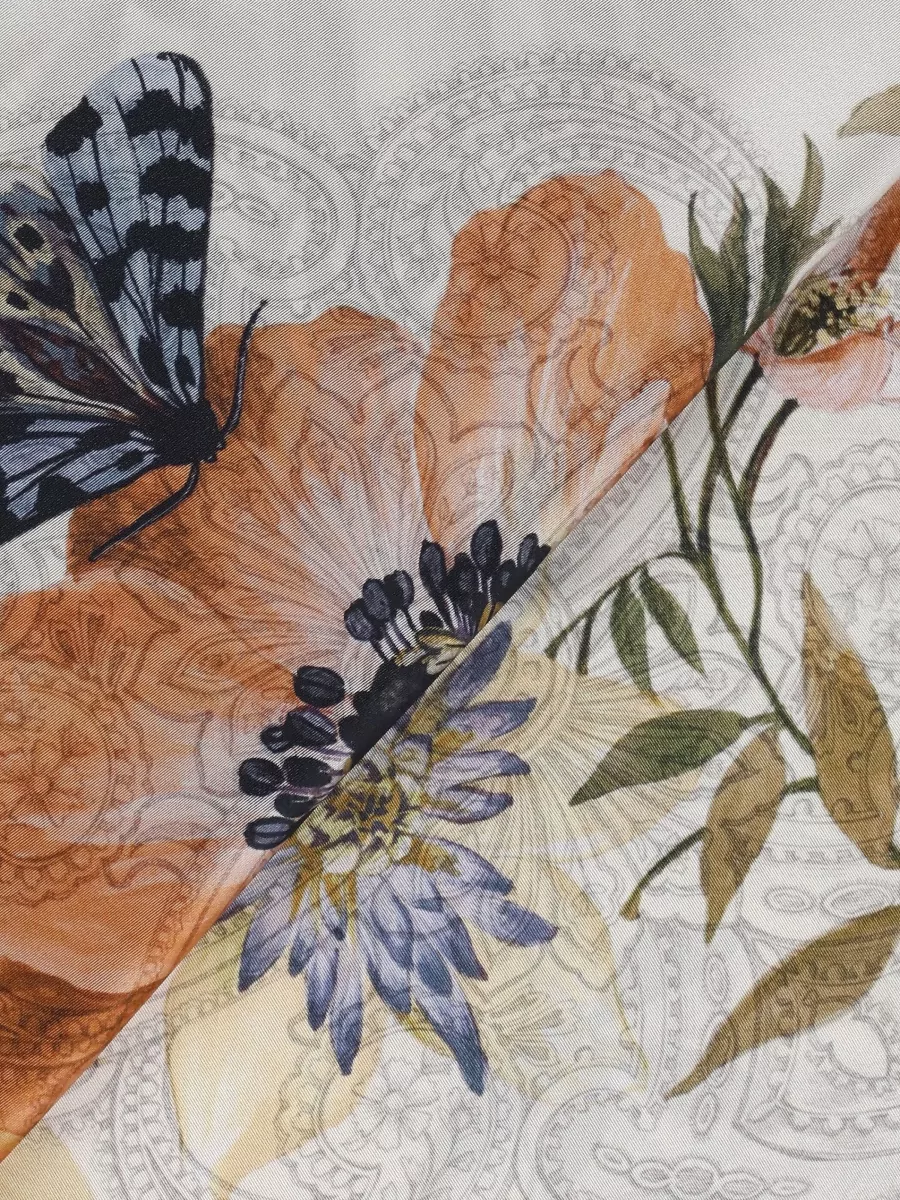 Etro Floral-Print Silk Scarf