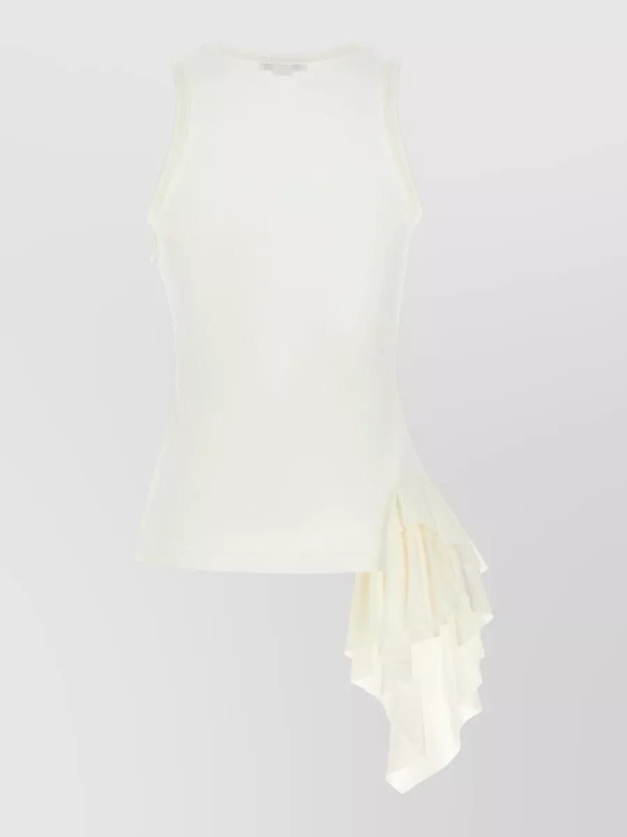 Mc Queen Silk Ruffle Tank Top