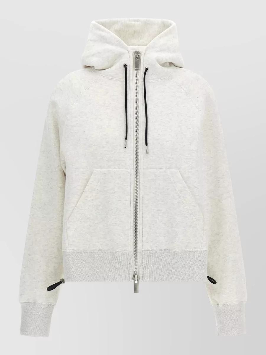 Sacai cotton zip up hoodie
