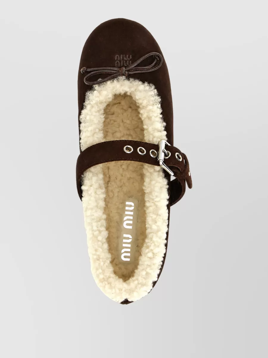 Miu Miu Sheepskin Slippers