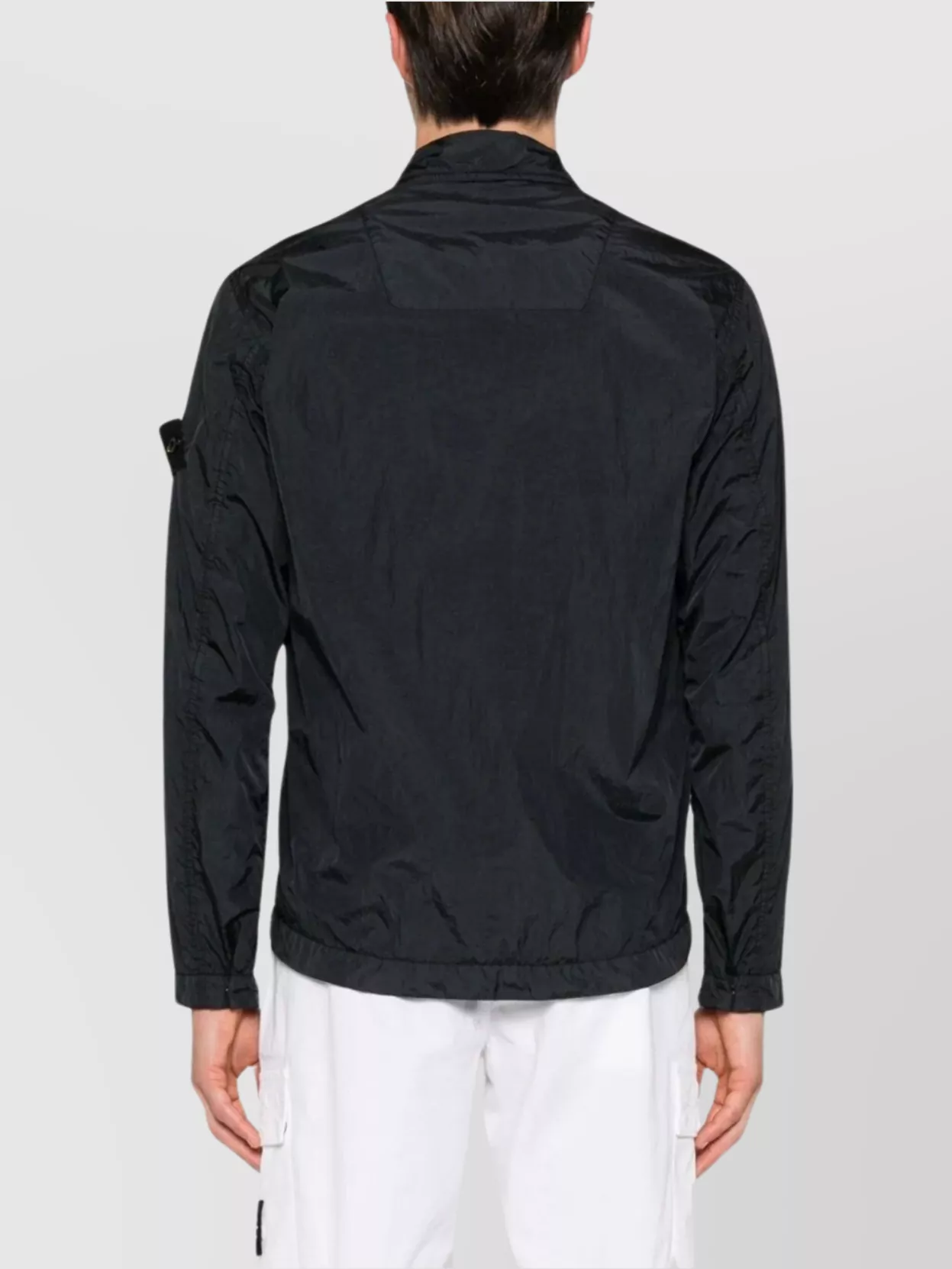 Stone Island Crinkle Reps R-Ny Jacket With Nylon Ottoman Collar