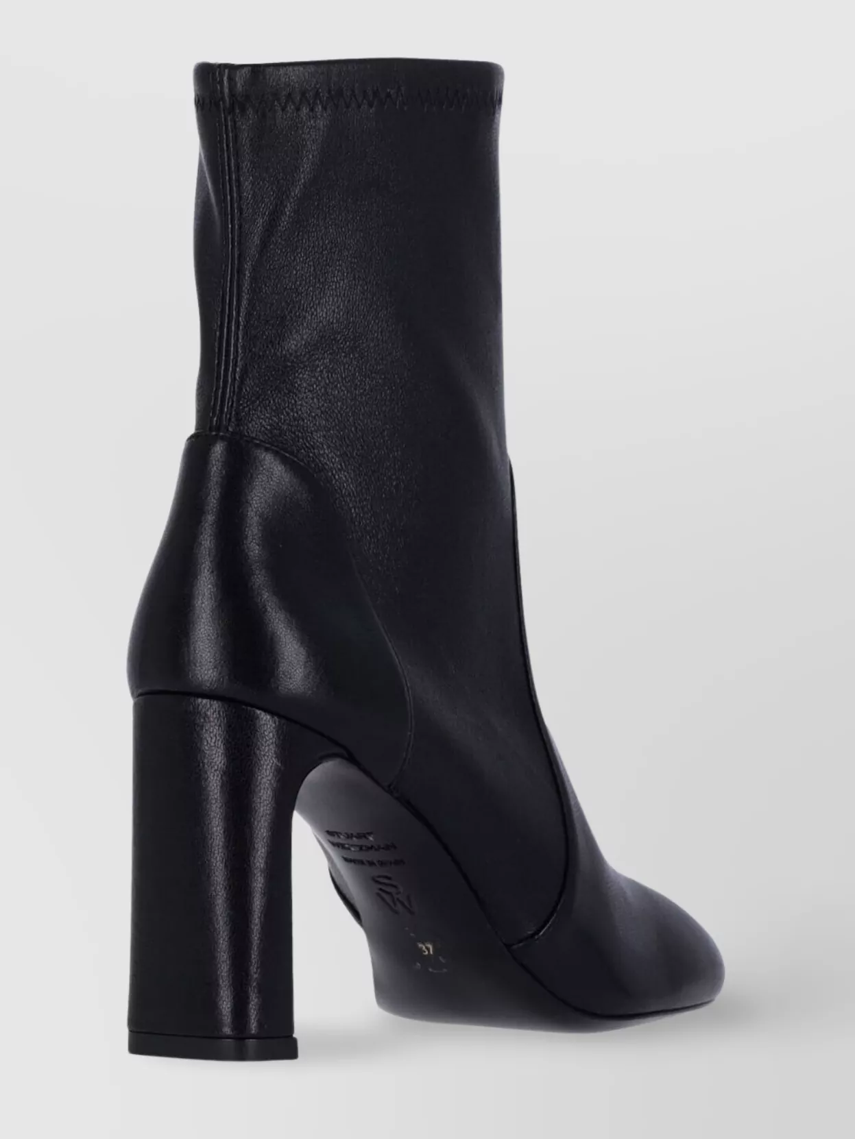 Stuart Weitzman Block Heel Ankle Boots With Closed Toe