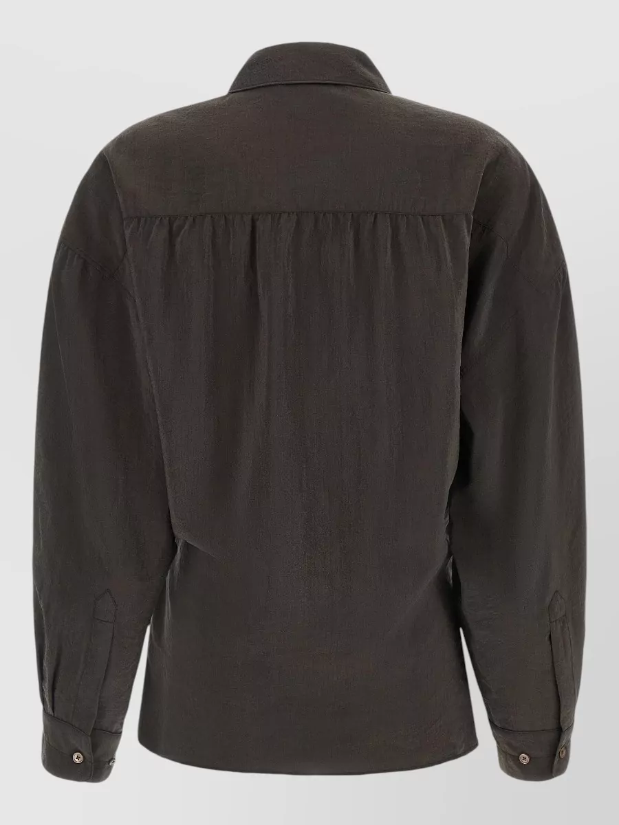 Lemaire Silk Asymmetric Draped Shirt