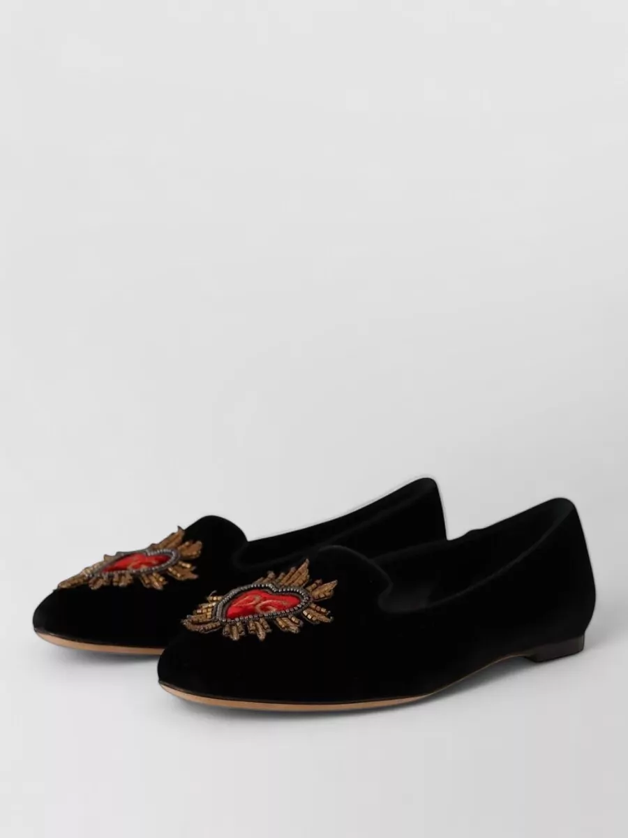 Dolce&Gabbana Leather Slip-On Slippers