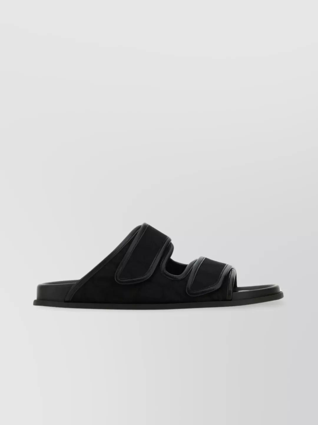 Shop Valentino Canvas Iconographic Trimmed Slippers