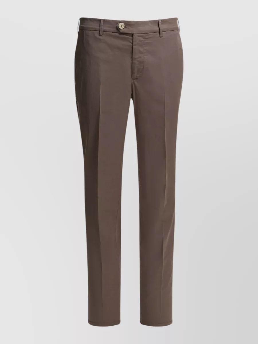 Brunello Cucinelli Cotton slim-fit straight-leg trousers