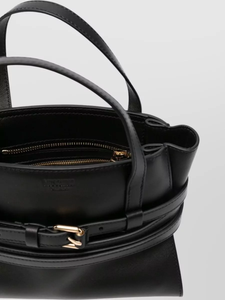 Moschino Leather Small Tote Bag